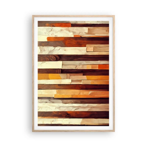 Poster în ramă de stejar deschis - Imnul copacilor din pădure - 70x100 cm