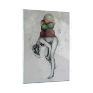 Tablou pe sticlă - Povara vieții - 50x70 cm