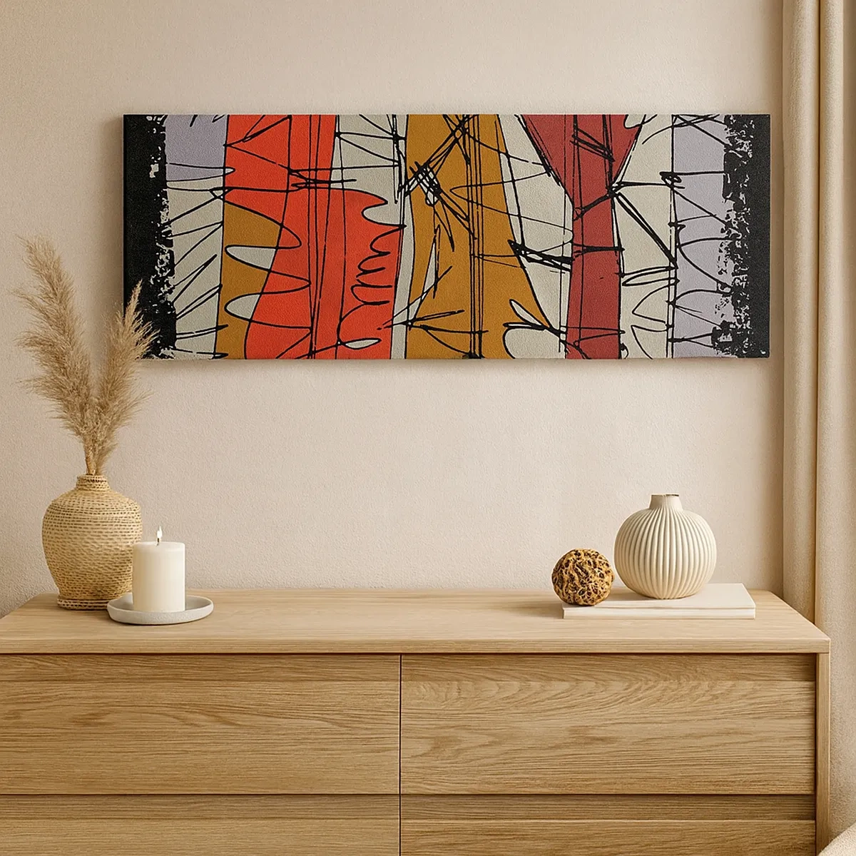 Tablou pe pânză - Compoziție spontană - 30x30 cm