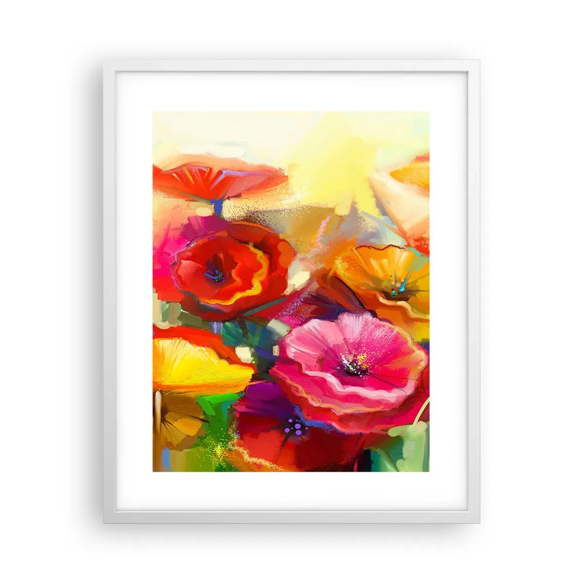 Poster în ramă albă - Nu numai roșu - 40x50 cm