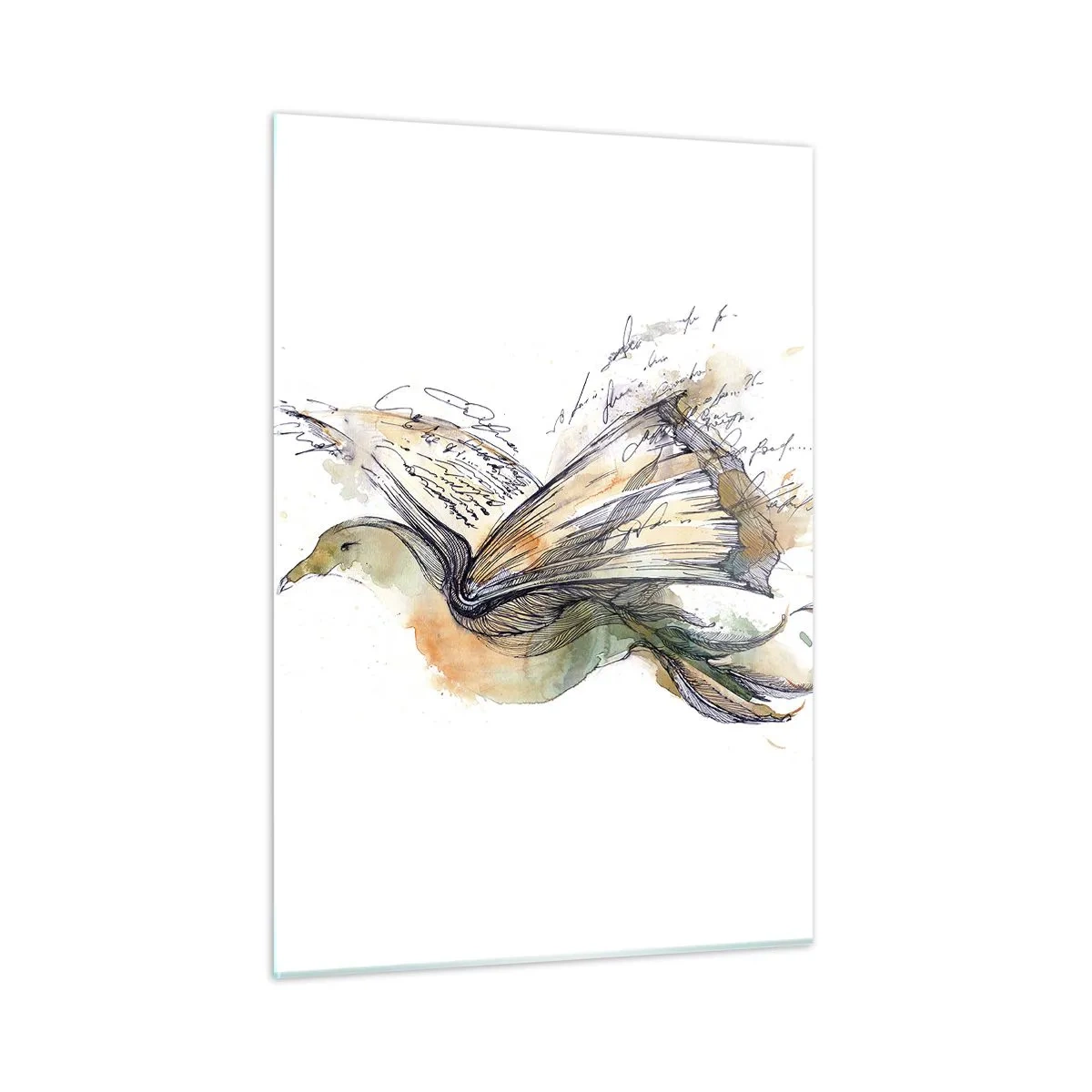Tablou pe sticlă - Pe aripile poeziei - 50x70 cm