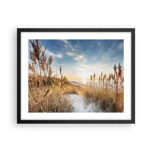 Poster în ramă neagră - Plaja de nord - 50x40 cm
