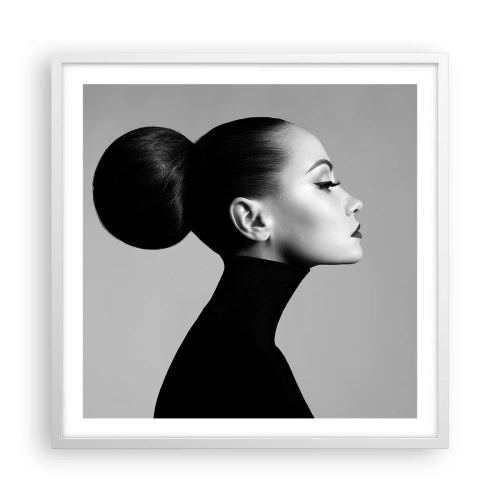 Poster în ramă albă - Nefertiti contemporană - 60x60 cm