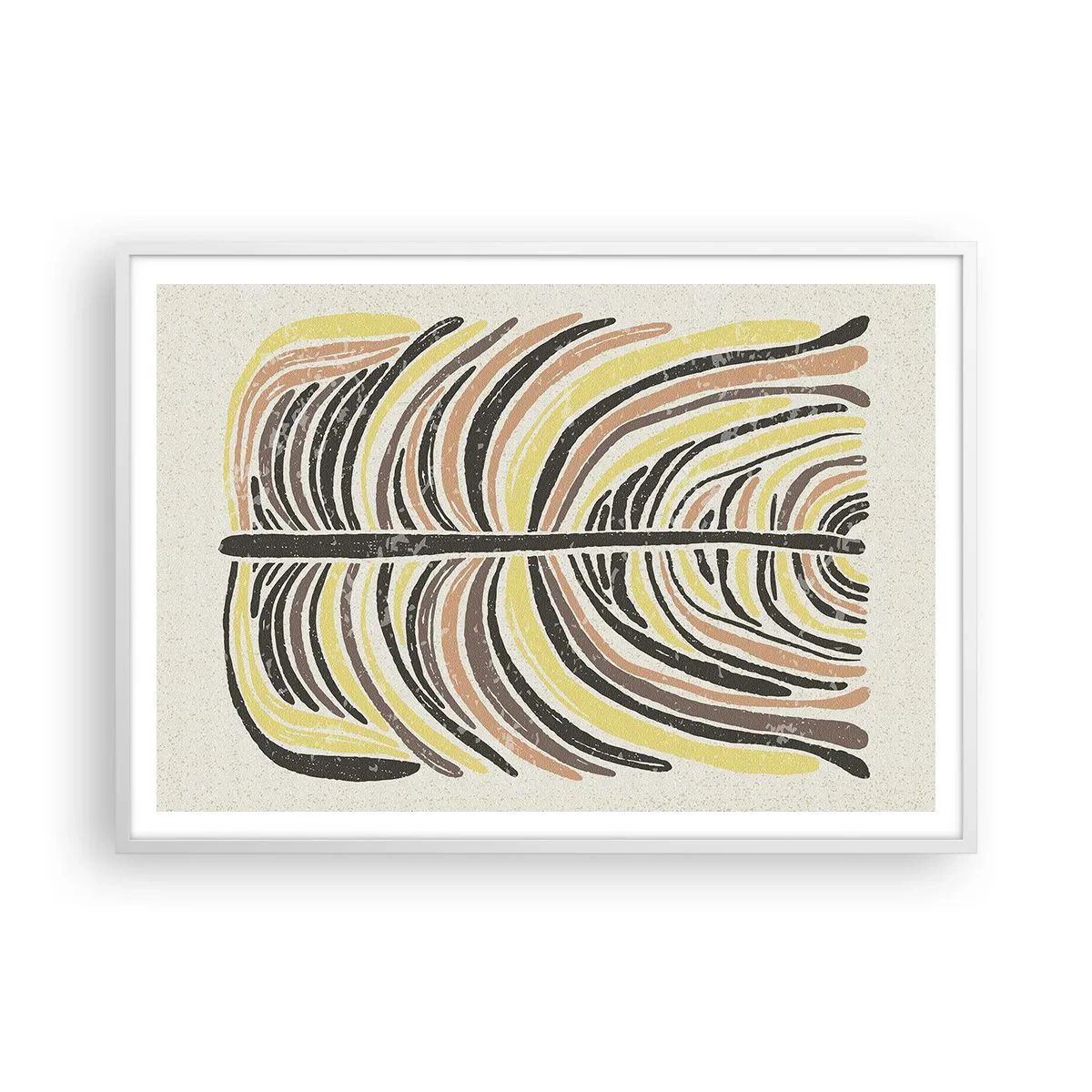Poster în ramă albă - Abstracția plină de viață - 100x70 cm