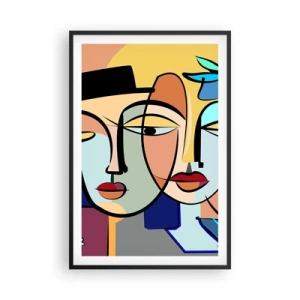 Poster în ramă neagră - Întâlnire cu Picasso - 61x91 cm