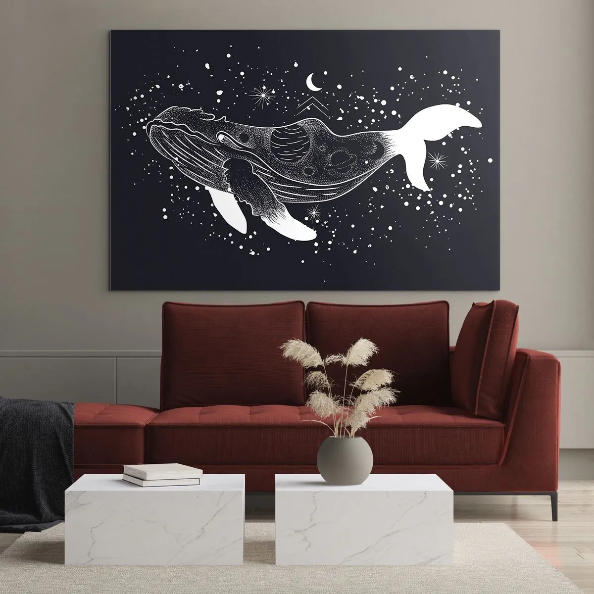 Tablou pe sticlă - În oceanul universului - 120x80 cm