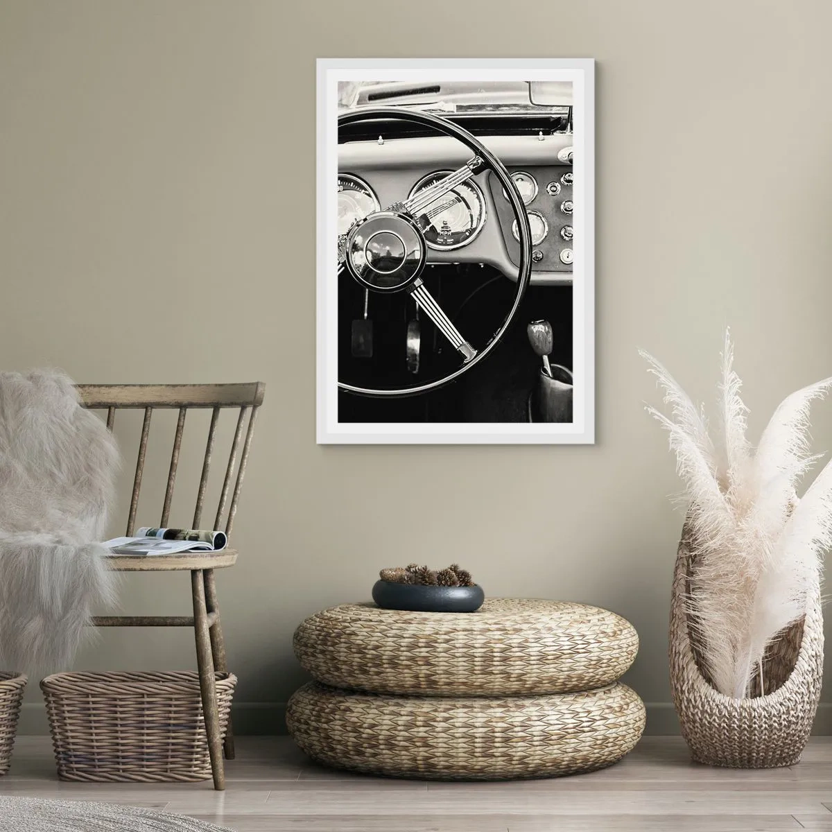 Poster în ramă albă - Visul unui colecționar - 50x70 cm