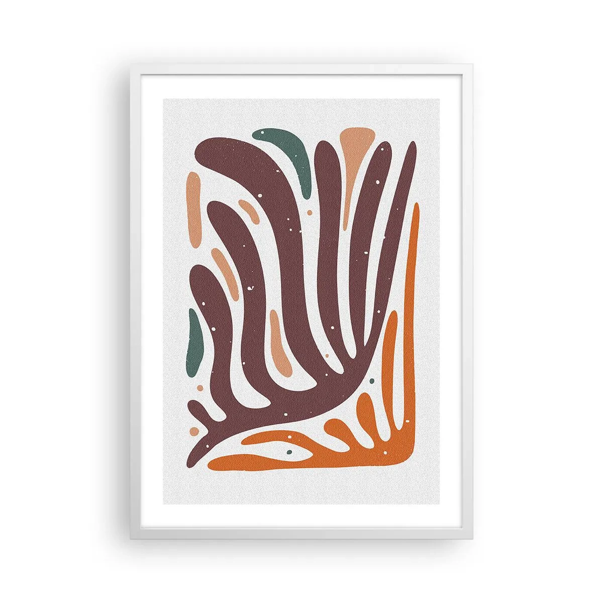 Poster în ramă albă - Compoziție organică radială - 50x70 cm