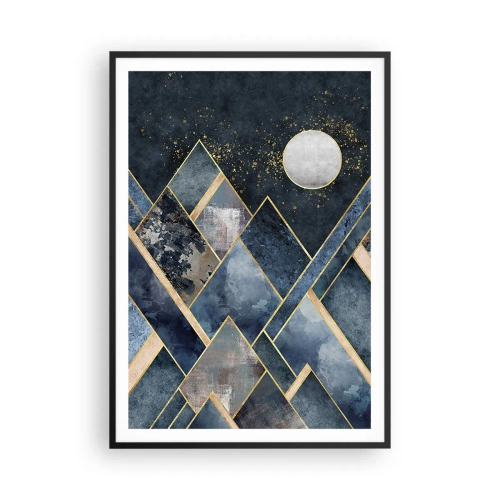 Poster în ramă neagră - Peisaj geometric - 70x100 cm