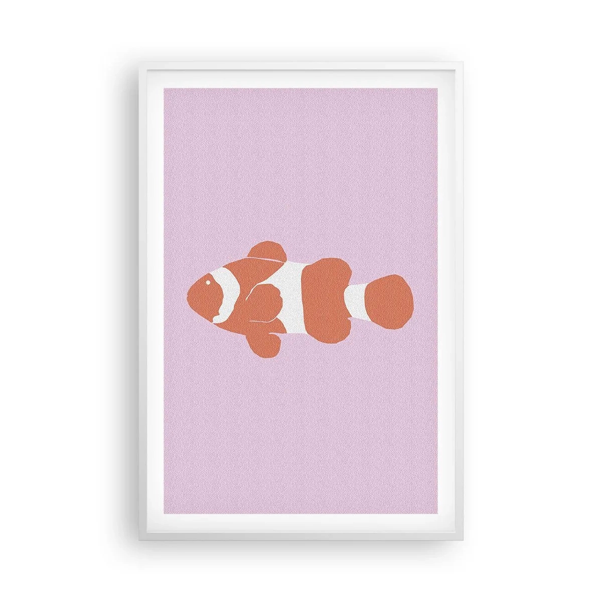 Poster în ramă albă - Coralul îi vine bine - 61x91 cm