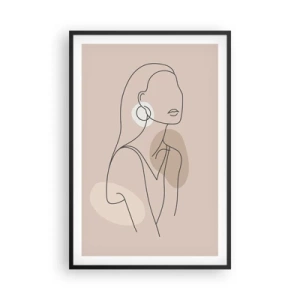 Poster în ramă neagră - Icoana fecioarei - 61x91 cm