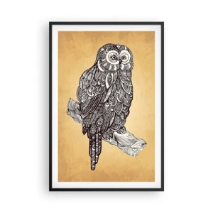 Poster în ramă neagră - Ornamente complicate de înțelepciune - 61x91 cm