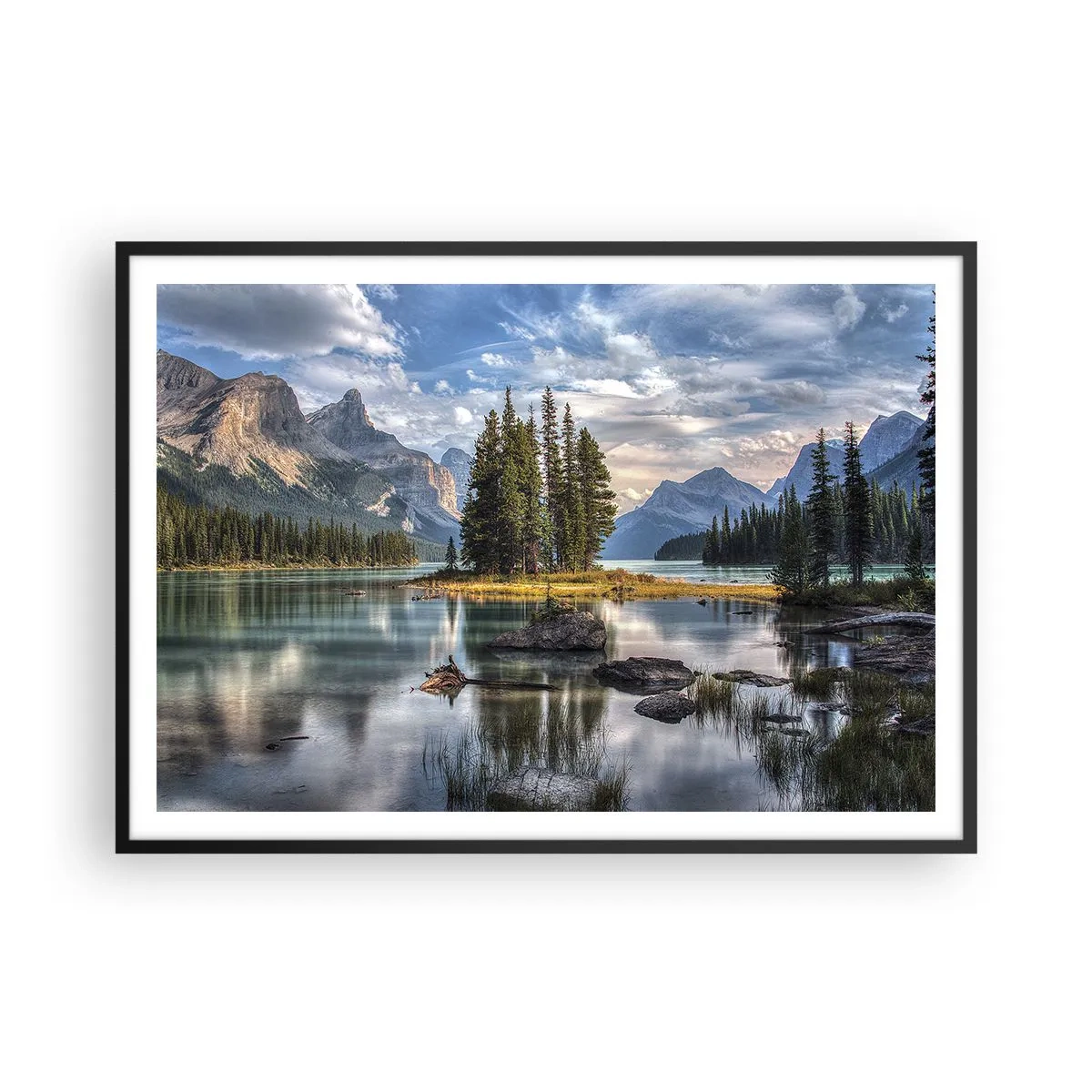 Poster în ramă neagră - La o apă mare și limpede… - 100x70 cm