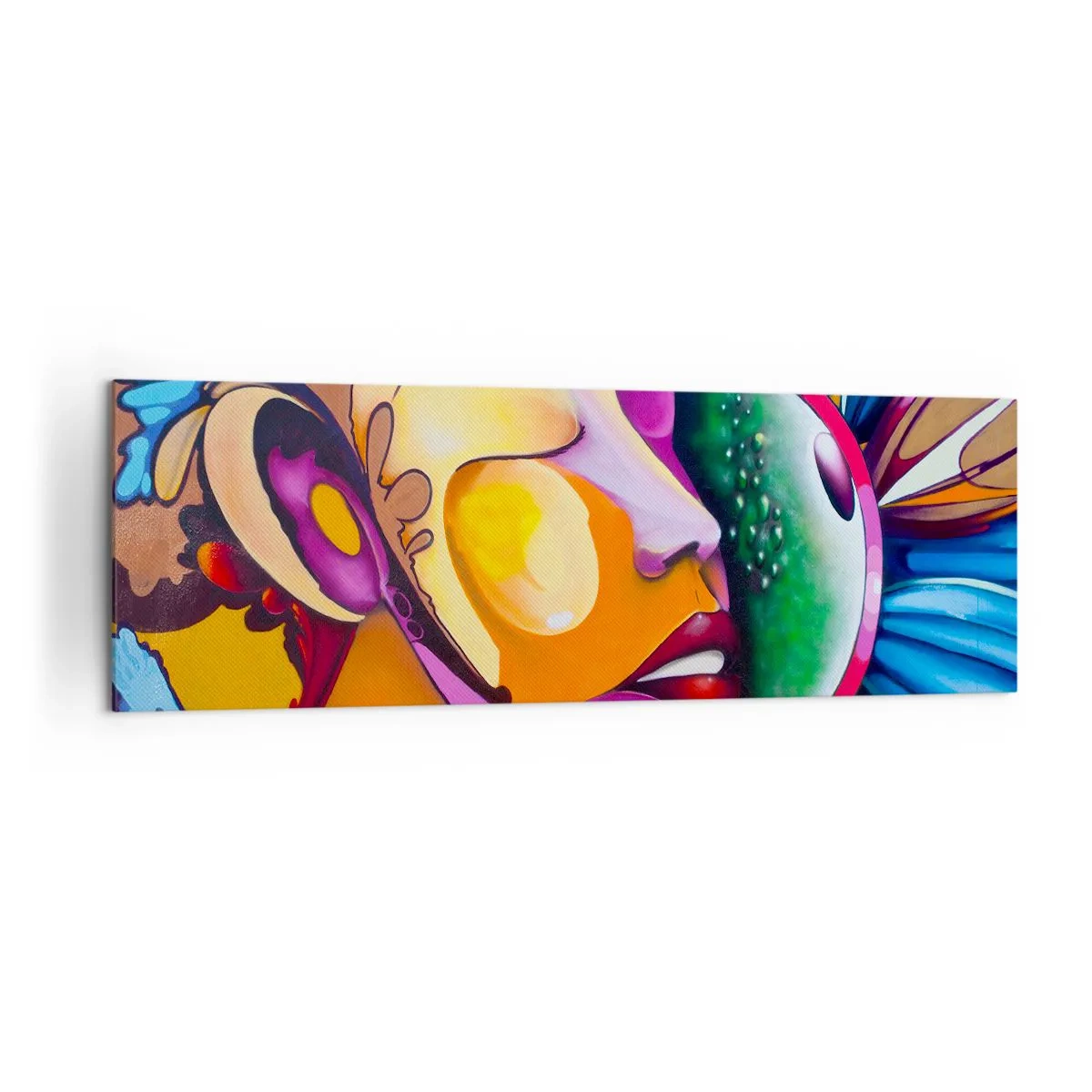 Tablou pe pânză - Atingere de culoare - 160x50 cm