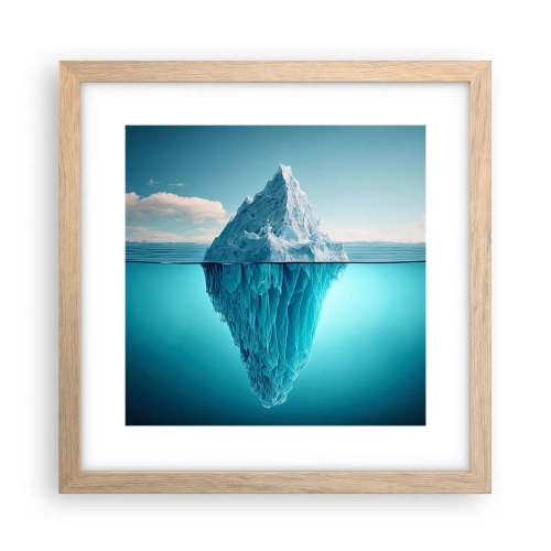 Poster în ramă de stejar deschis - Regina de gheață - 30x30 cm