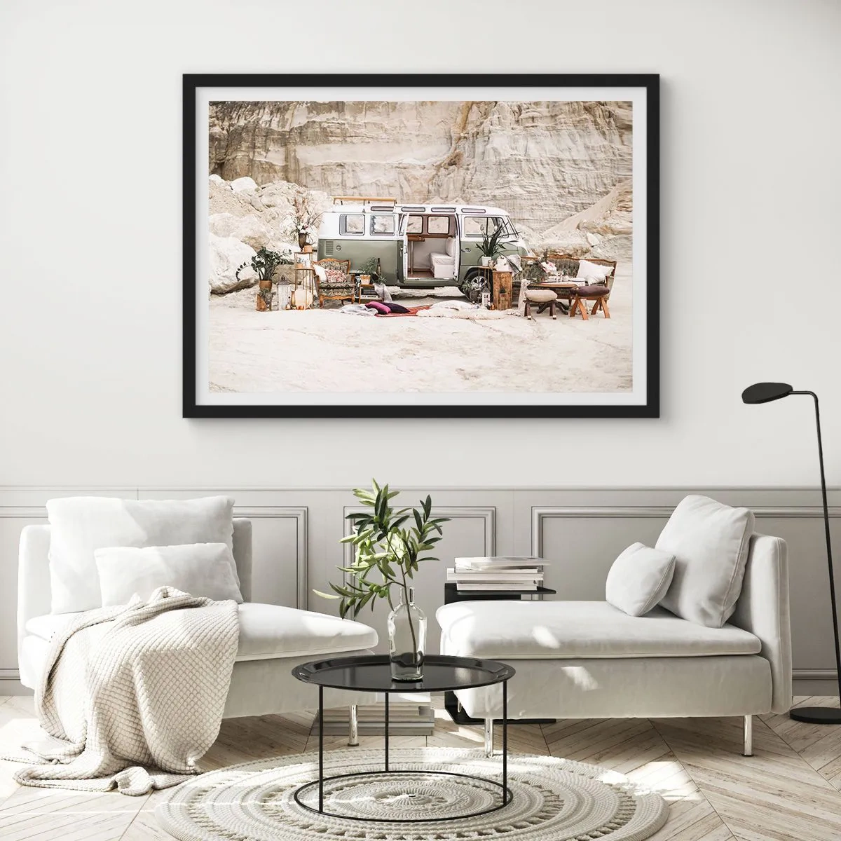 Poster în ramă neagră - Să înceapă călătoria - 70x50 cm