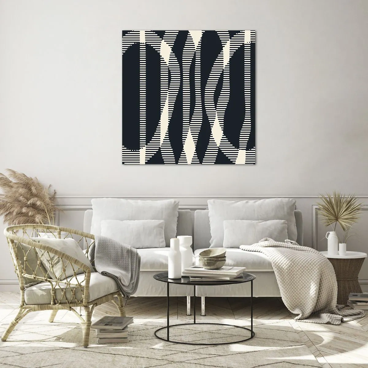 Tablou pe sticlă - Încercare de străpungere a întunericului - 70x70 cm