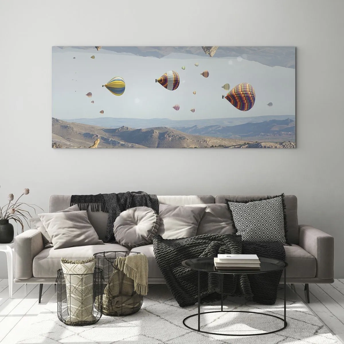 Tablou pe sticlă - Orice este posibil aici - 100x40 cm
