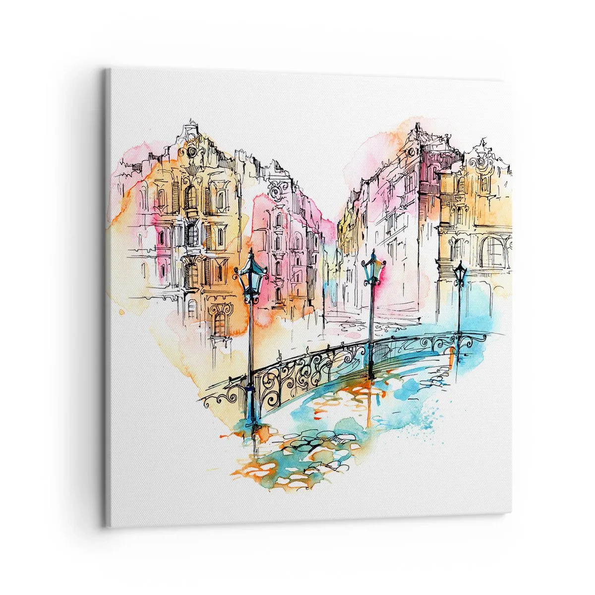Tablou pe pânză - Inima orașului - 50x50 cm