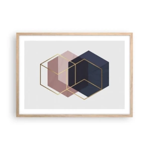 Poster în ramă de stejar deschis - Puterea simplității - 70x50 cm