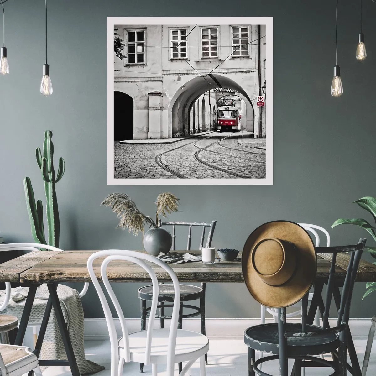 Poster - Printr-un labirint urban - 50x50 cm
