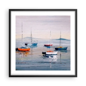 Poster în ramă neagră - O odihnă binemeritată - 50x50 cm