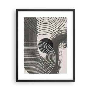 Poster în ramă neagră - Ovalul câștigă - 40x50 cm