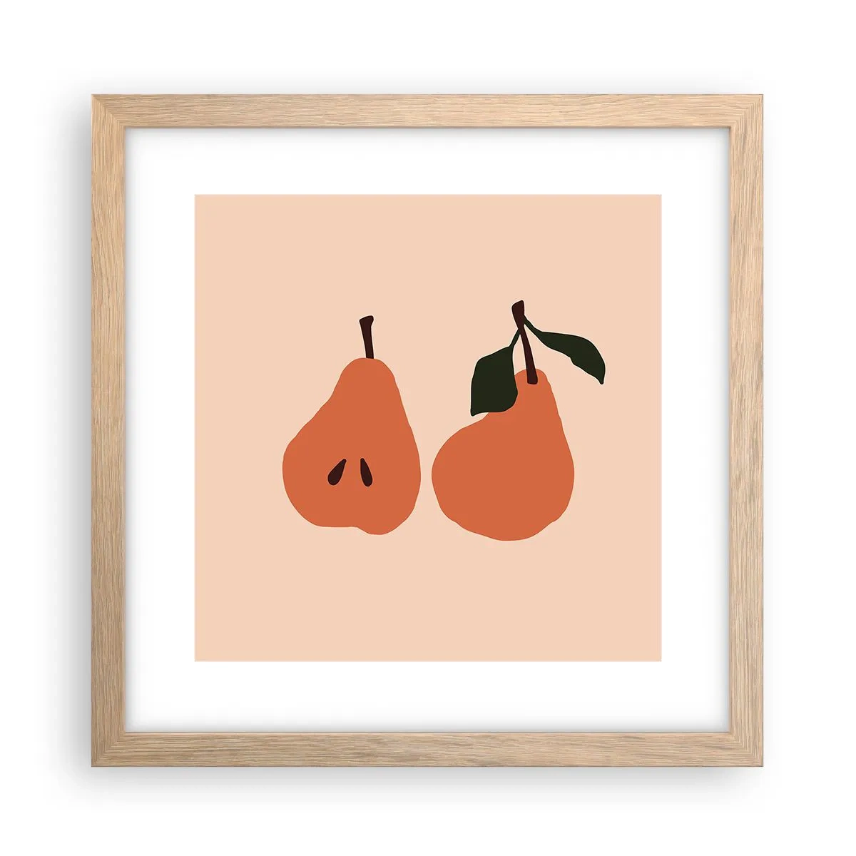 Poster în ramă de stejar deschis - Dulceața în sine - 30x30 cm