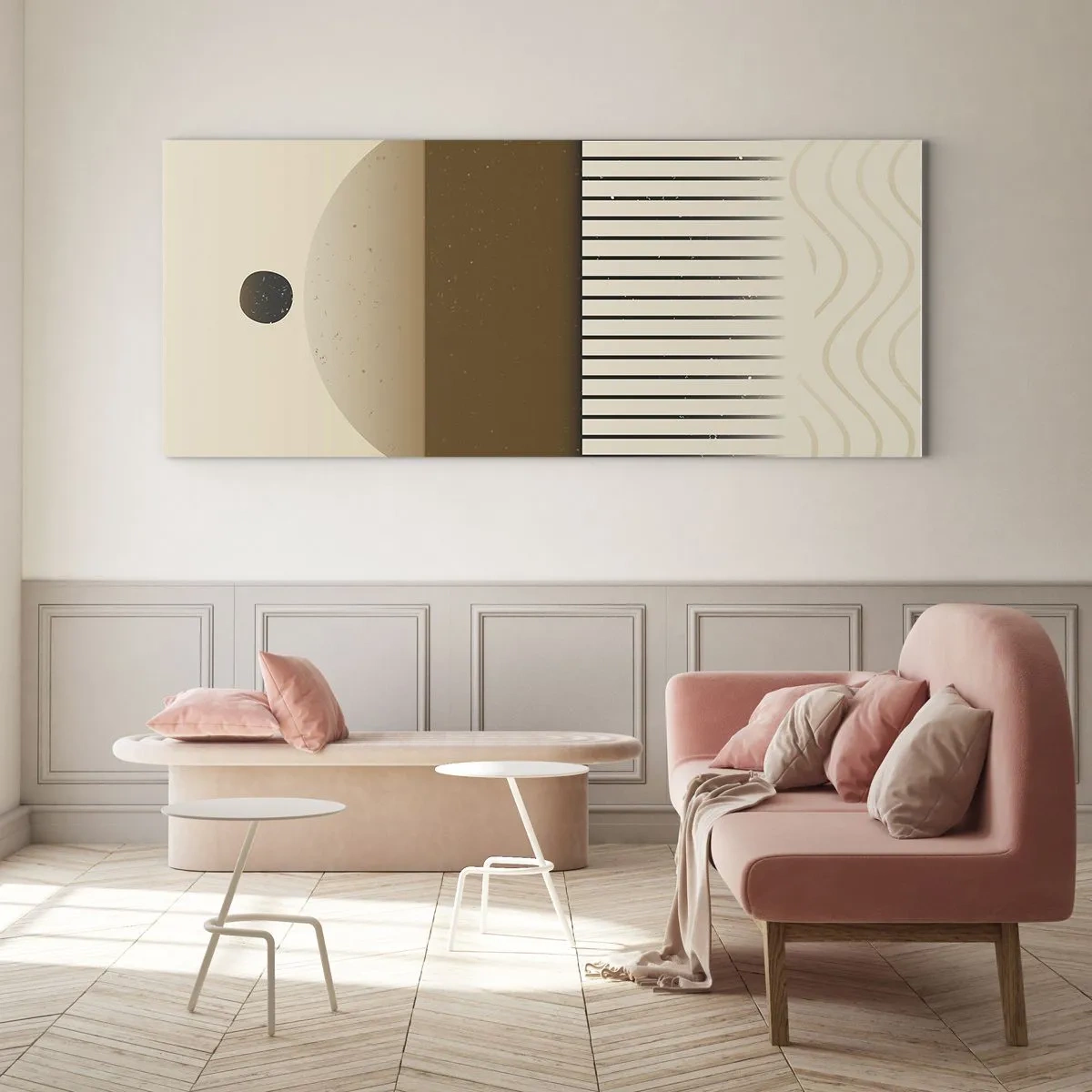 Tablou pe sticlă - Stări diferite - 90x30 cm
