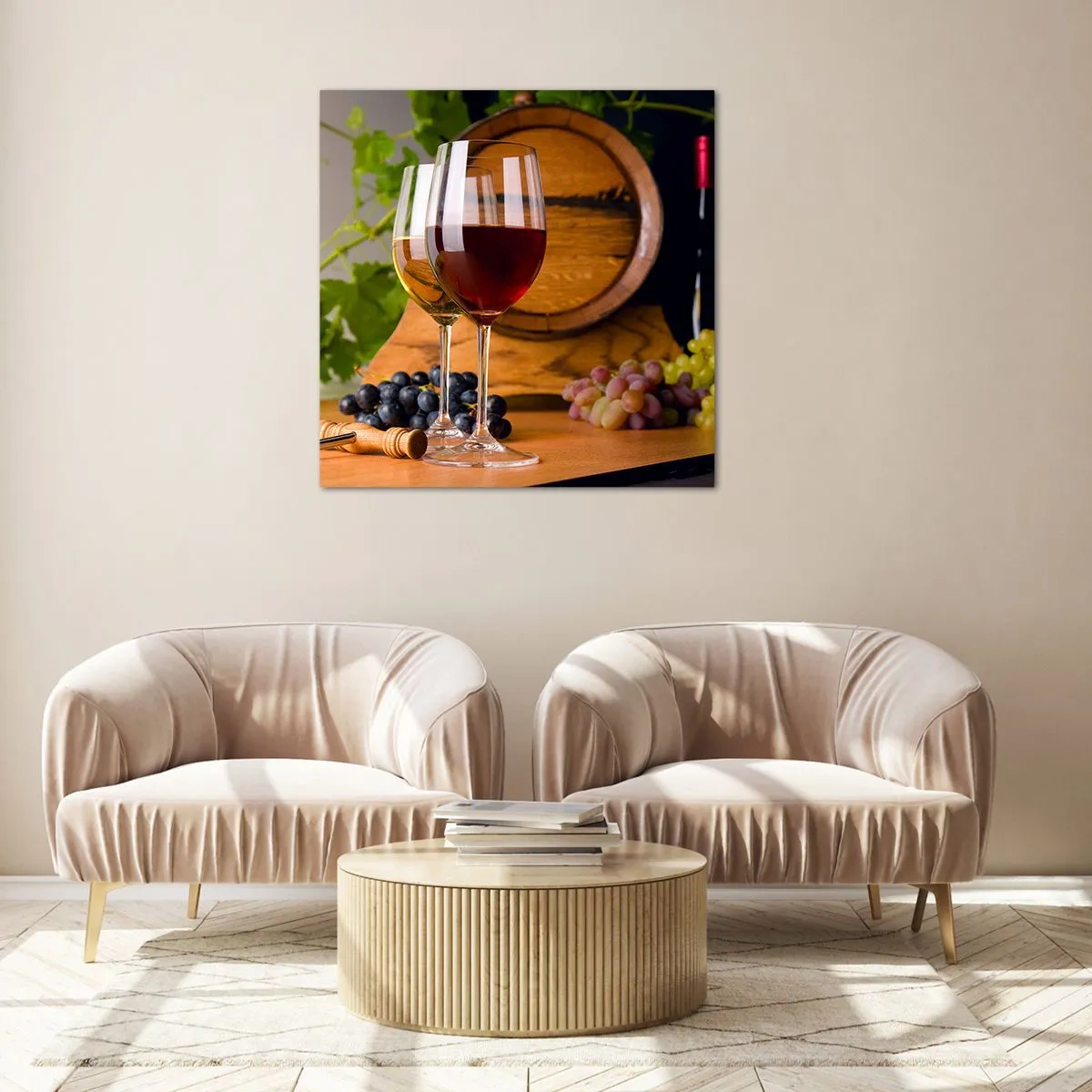 Tablou pe sticlă - Ca la vechii maeștri - 70x70 cm