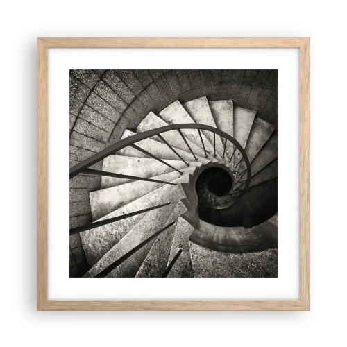 Poster în ramă de stejar deschis - În sus și în jos - 40x40 cm