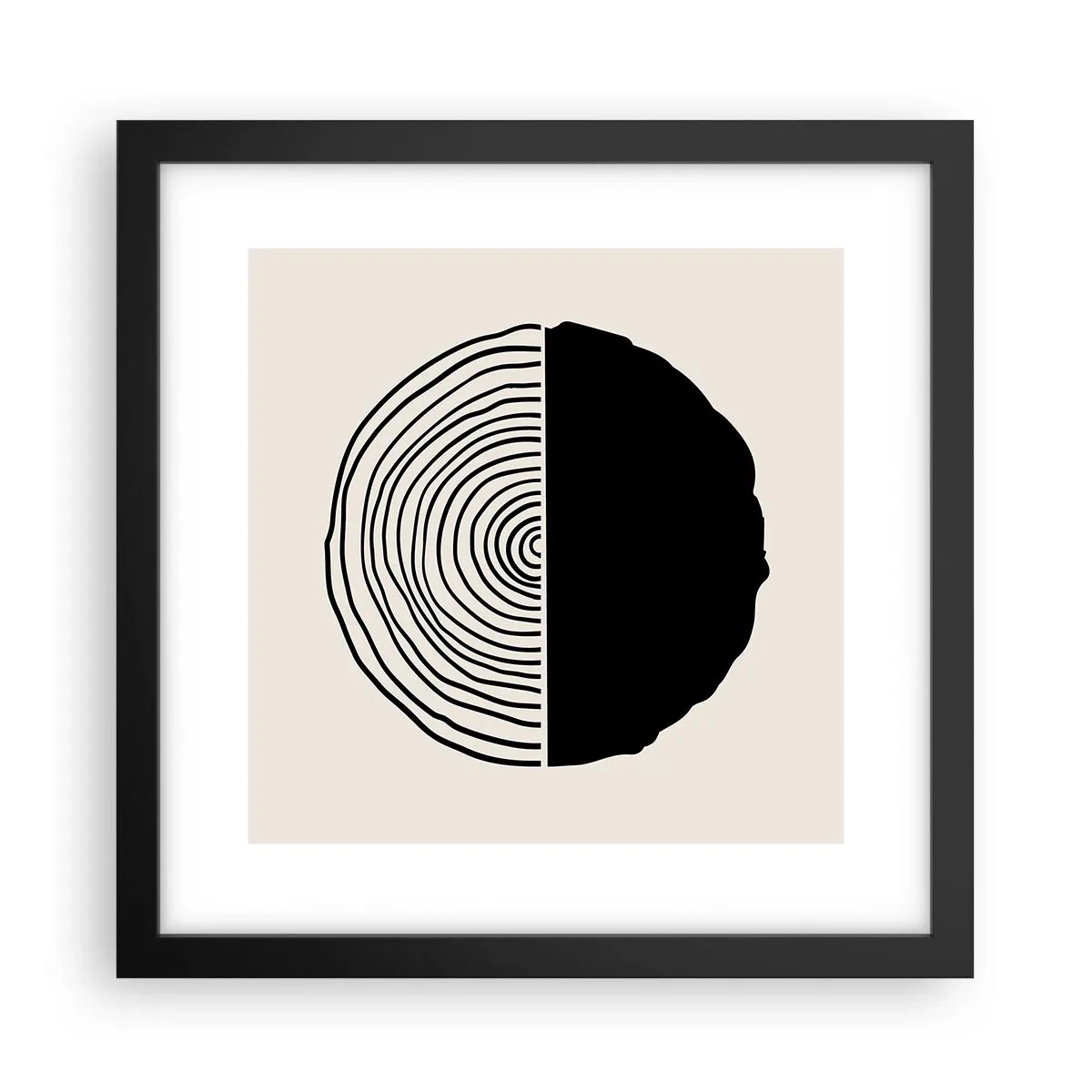 Poster în ramă neagră - Jumi-juma - 30x30 cm