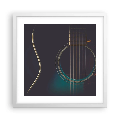 Poster în ramă albă - O clipă înainte de a suna - 40x40 cm