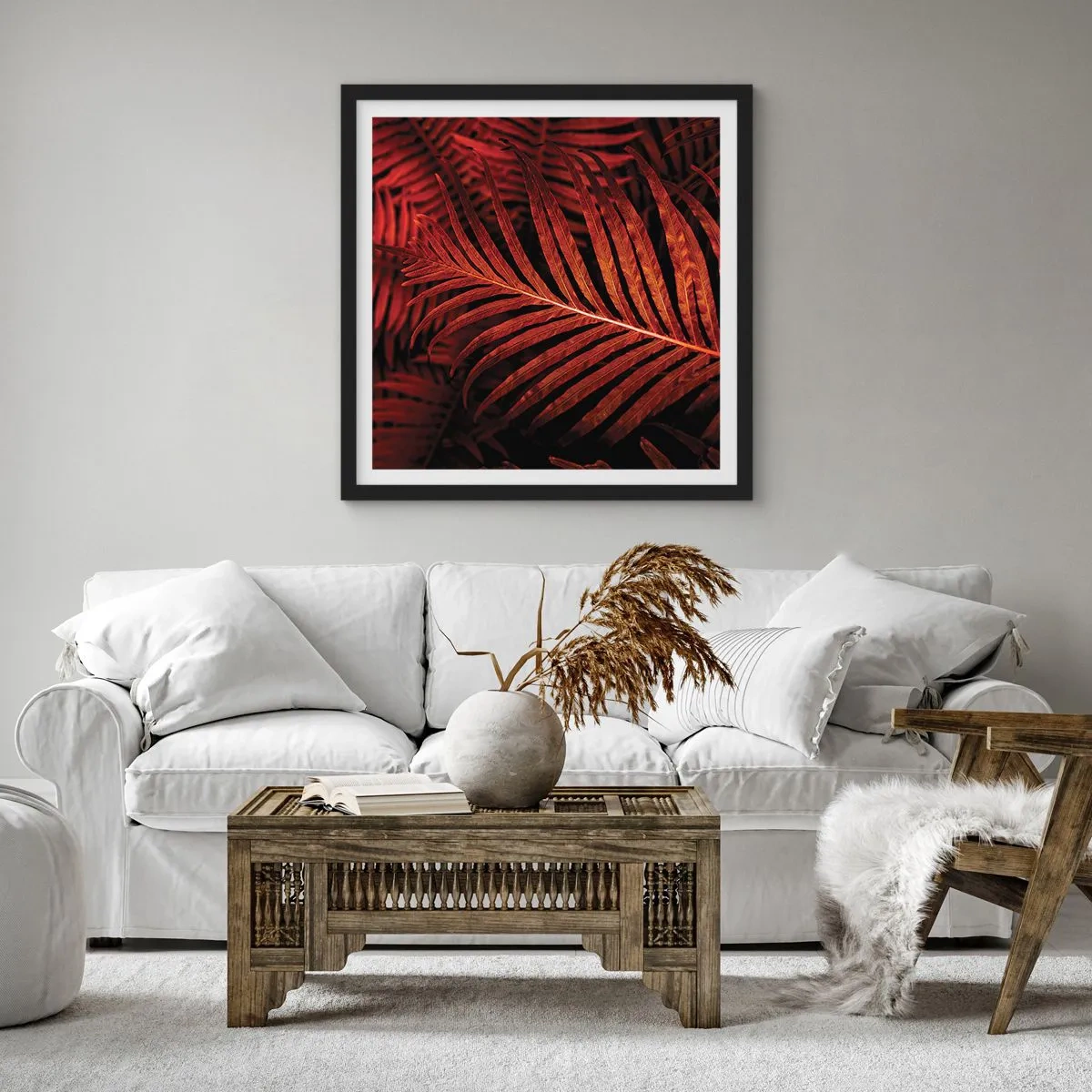 Poster în ramă neagră - Ardoarea vieții - 60x60 cm