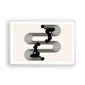 Poster în ramă albă - Simetrie senzuală - 91x61 cm