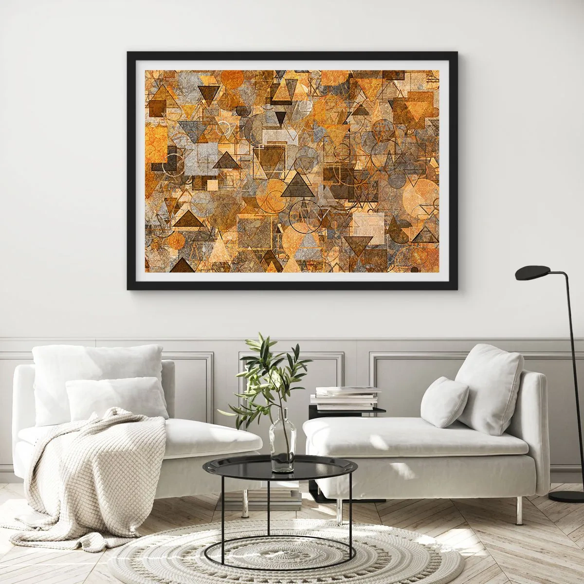 Poster în ramă neagră - Lumea băgată în formă - 70x50 cm