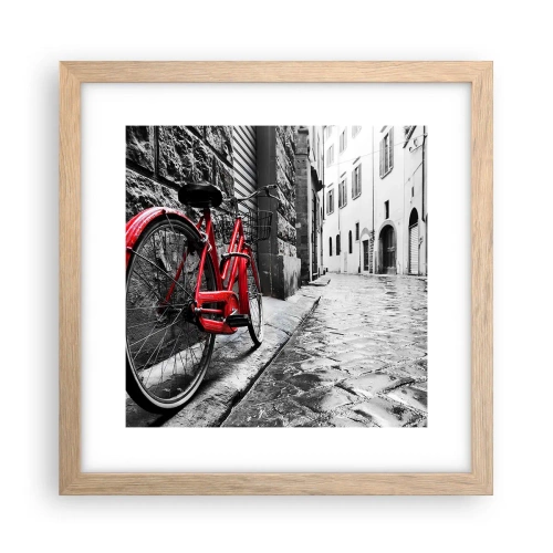 Poster în ramă de stejar deschis - Adevărata frumusețe nu îmbătrânește - 30x30 cm