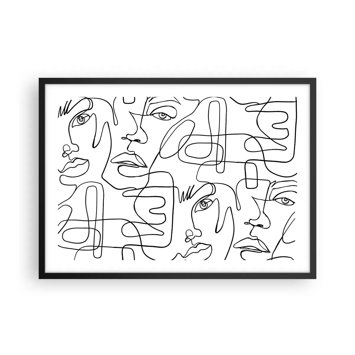 Poster în ramă neagră - Într-o încurcătură de emoții - 70x50 cm