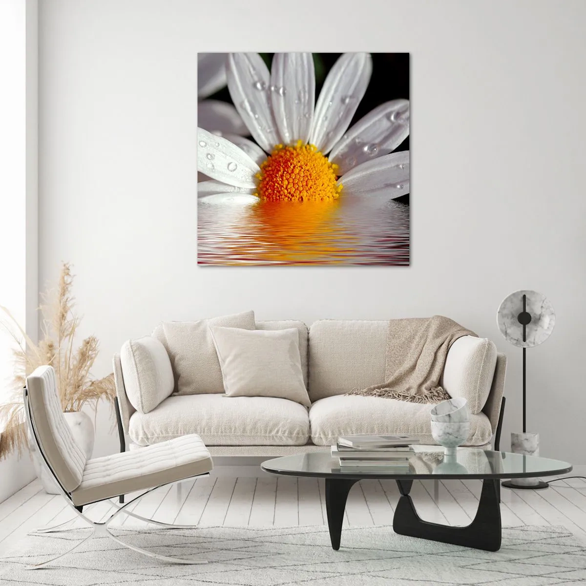 Tablou pe sticlă - Răsăritul soarelui al Margaretei - 60x60 cm