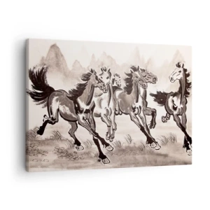 Tablou pe pânză - Un galop vesel - 70x50 cm