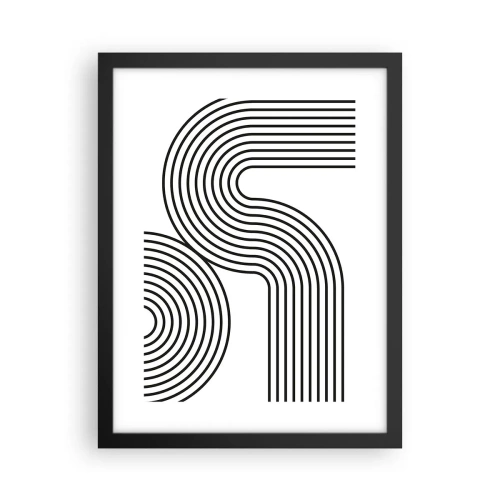 Poster în ramă neagră - Pe o curbă - 30x40 cm