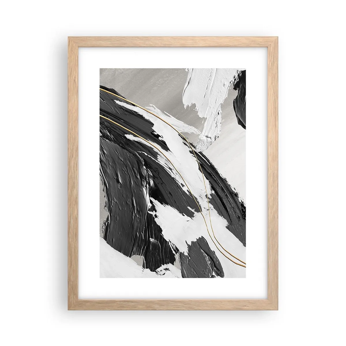 Poster în ramă de stejar deschis - Abstracție cu fler - 30x40 cm