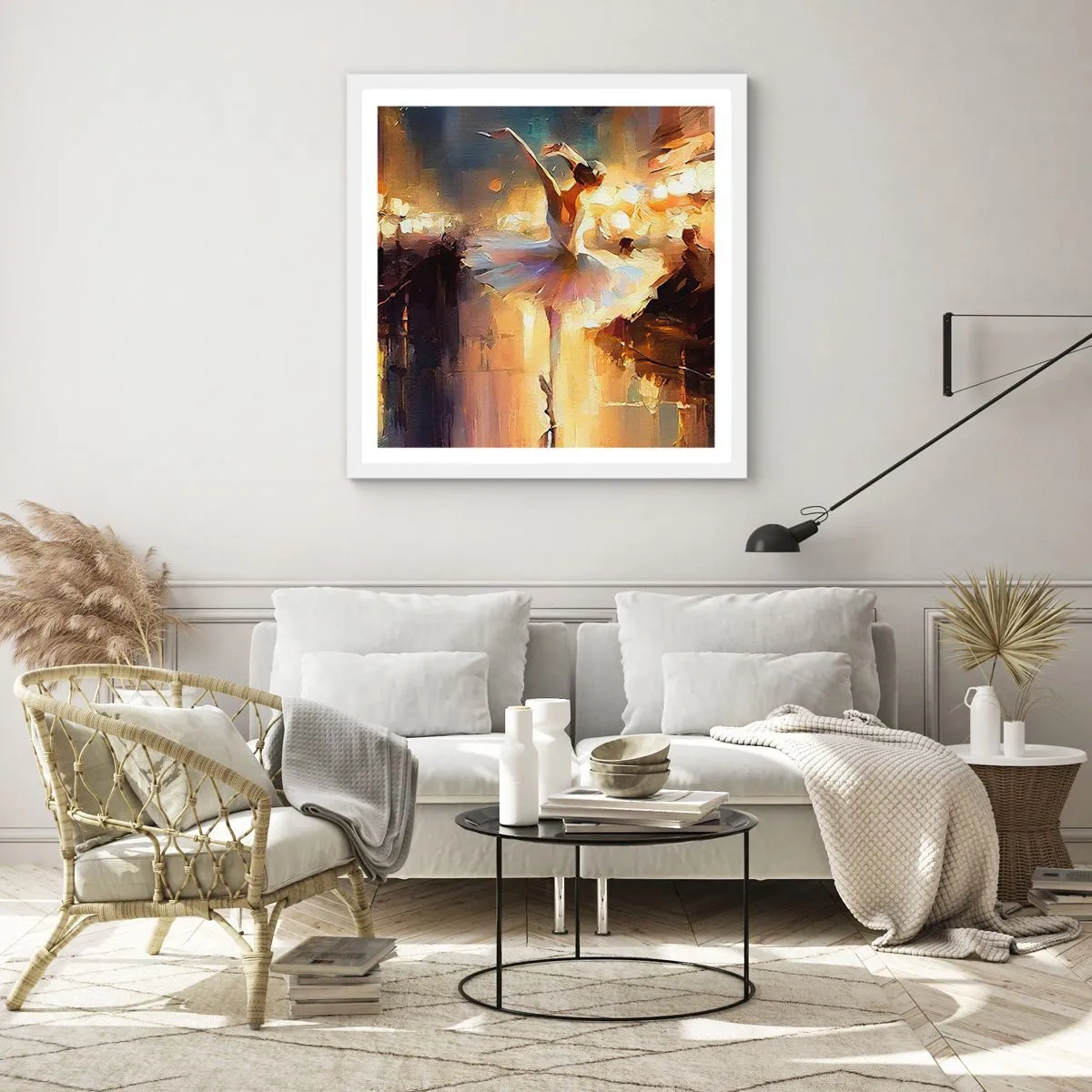 Poster în ramă albă - Un miracol în stradă - 30x30 cm