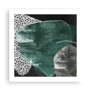 Poster - Abstracție colorată cu fulgi de aur - 50x50 cm