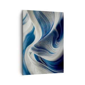 Tablou pe pânză - Fluiditate de albastru și alb - 50x70 cm