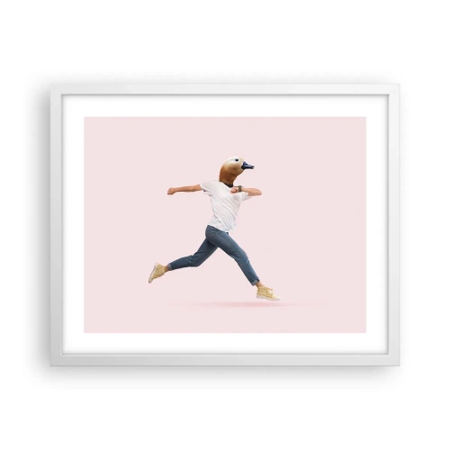 Poster în ramă albă - Un strop de absurditate - 50x40 cm