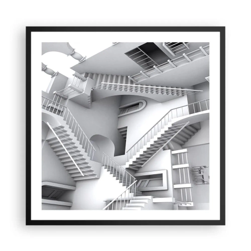 Poster în ramă neagră - Paradoxurile spațiului - 60x60 cm