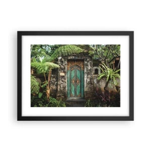 Poster în ramă neagră - O ușă către o lume exotică - 40x30 cm
