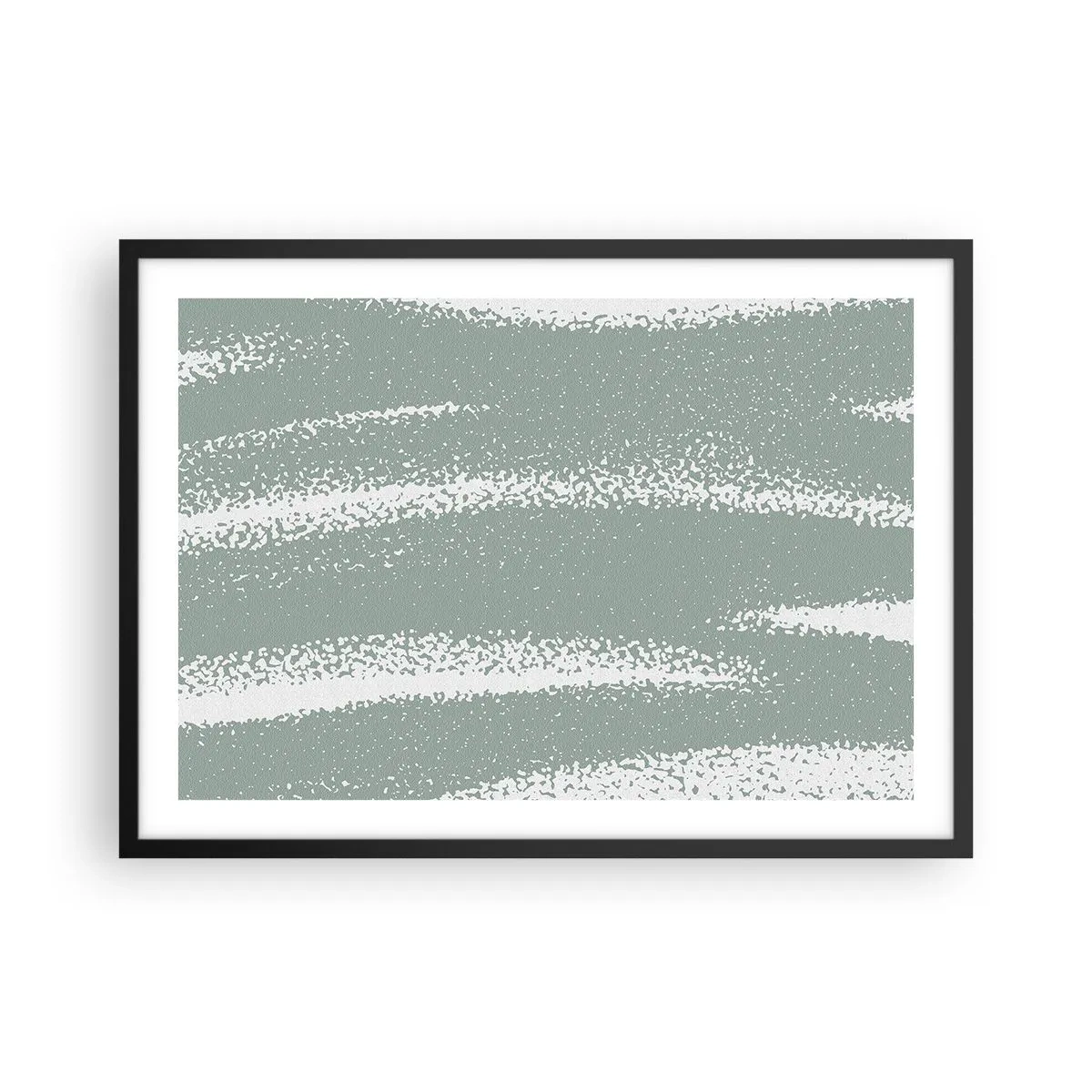 Poster în ramă neagră - Abstracție în stil de iarnă - 70x50 cm