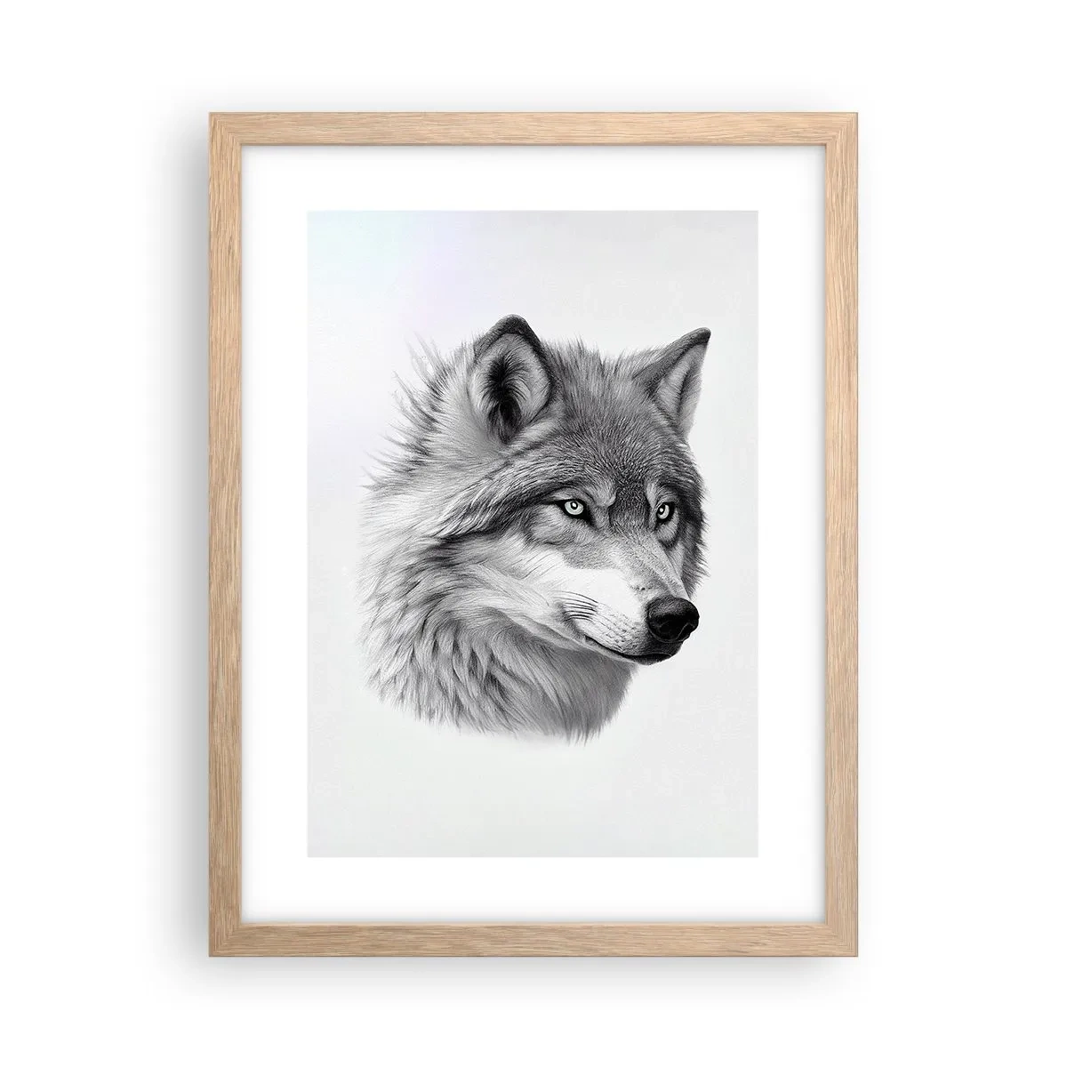 Poster în ramă de stejar deschis - Alfa - fără îndoială - 30x40 cm